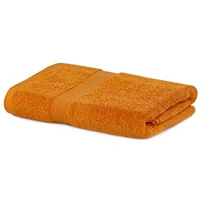 DecoKing Badhanddoek 70x140 cm katoen kwaliteit 525g/m² oranje badhanddoek absorberend Marina DecoKing Badhanddoek 70x140 cm katoen kwaliteit 525g/m² oranje badhanddoek absorberend Marina