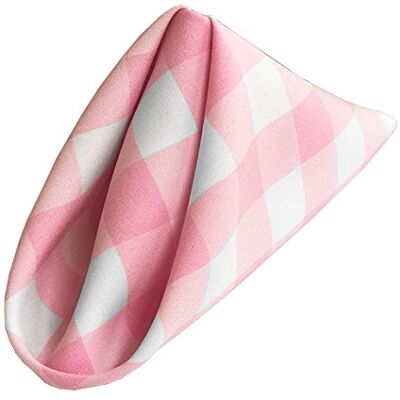 LA Linen Set van 10 Geruite servetten met gingham, 45,5 x 45,5 cm LA Linen Set van 10 Geruite servetten met gingham, 45,5 x 45,5 cm