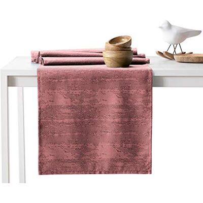 VESTA - Roze Moderne Gestampte Tafellaken - 30x80cm VESTA - Roze Moderne Gestampte Tafellaken - 30x80cm