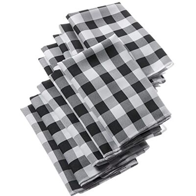 LA Linen Set van 10 Geruite servetten met gingham, 45,5 x 45,5 cm LA Linen Set van 10 Geruite servetten met gingham, 45,5 x 45,5 cm