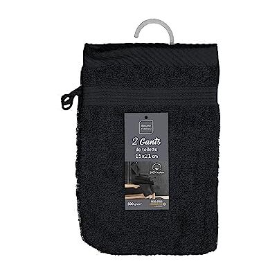 Paris Prix - Tendresse - Zwart - 15x21 cm - Waslappen-set Paris Prix - Tendresse - Zwart - 15x21 cm - Waslappen-set