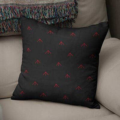 Bonamaison Decoratieve Kussensloop, Rood Zwart Kussenhoezen Bank, Zitkussen, Decoratieve Kussenhoesjes, Kussensloop; Sofa, Slaapkamer, Kantoor, Auto 43x43 Cm Ontworpen en Vervaardigd in Turkije Bonamaison Decoratieve Kussensloop, Rood Zwart Kussenhoezen Bank, Zitkussen, Decoratieve Kussenhoesjes, Kussensloop; Sofa, Slaapkamer, Kantoor, Auto 43x43 Cm Ontworpen en Vervaardigd in Turkije