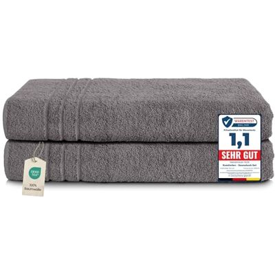 Sevval 2er-80x200-anthrazit - Handdoeken Sevval 2er-80x200-anthrazit - Handdoeken