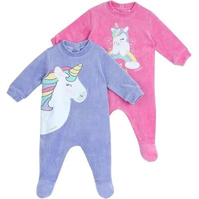 Chicco Jumplerset van chenille met wintervoet, 2 stuks, uniseks, Paars, 0 Maanden Chicco Jumplerset van chenille met wintervoet, 2 stuks, uniseks, Paars, 0 Maanden