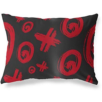 Bonamaison Rood-Zwart Decoratieve Kussensloop, Kussenhoezen Bank, Decoratieve Kussenhoesjes, Kussensloop; Sofa, Slaapkamer, Kantoor, Auto 35x50 Cm Ontworpen en vervaardigd in Turkije Bonamaison Rood-Zwart Decoratieve Kussensloop, Kussenhoezen Bank, Decoratieve Kussenhoesjes, Kussensloop; Sofa, Slaapkamer, Kantoor, Auto 35x50 Cm Ontworpen en vervaardigd in Turkije