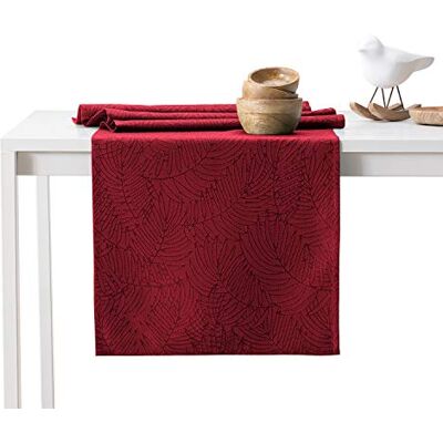 AmeliaHome Gaia Bordeaux Tafelkleed - Tafelkleed AmeliaHome Gaia Bordeaux Tafelkleed - Tafelkleed