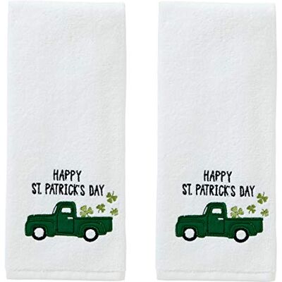 SKL Home by Saturday Knight Ltd. St Patrick's Day handdoeken, katoen, wit, 13 x 5,5 inch SKL Home by Saturday Knight Ltd. St Patrick's Day handdoeken, katoen, wit, 13 x 5,5 inch