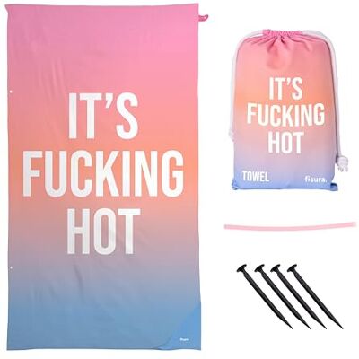 Fisura – Grote strandhanddoek met kleurovergang ”It’s f*cking hot”. Lichte microvezel handdoek, sneldrogend en zandafstotend. Ideaal voor zwembad, strand, camping of picknick. 180 x 100 cm. Fisura – Grote strandhanddoek met kleurovergang ”It’s f*cking hot”. Lichte microvezel handdoek, sneldrogend en zandafstotend. Ideaal voor zwembad, strand, camping of picknick. 180 x 100 cm.