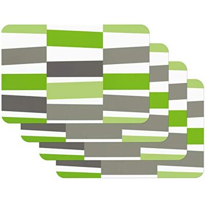 Venilia Tafelonderleggers Set Groen-grijs - 4 stuks Venilia Tafelonderleggers Set Groen-grijs - 4 stuks