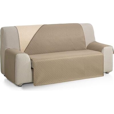 ECOMMERC3 Bankhoes voor 3-zits, extra zacht, verstelbare bankovertrek met bekleding, beige/leer, omkeerbaar ECOMMERC3 Bankhoes voor 3-zits, extra zacht, verstelbare bankovertrek met bekleding, beige/leer, omkeerbaar
