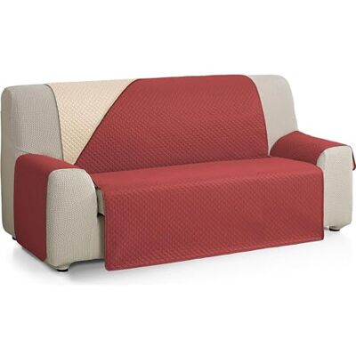 ECOMMERC3 Bankhoes voor 3-zits, extra zacht, verstelbare bankovertrek met bekleding, beige/rood, omkeerbaar ECOMMERC3 Bankhoes voor 3-zits, extra zacht, verstelbare bankovertrek met bekleding, beige/rood, omkeerbaar
