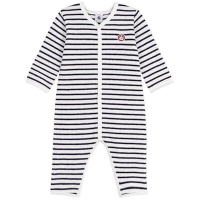 Petit Bateau Katoenen babypyjama zonder voeten, bedrukt, strepen Petit Bateau Katoenen babypyjama zonder voeten, bedrukt, strepen