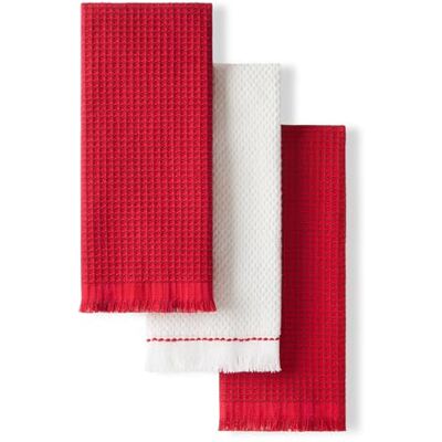 KitchenAid Gourmet Series Gridlines Theedoeken, set van 3, 100% katoen, absorberend, passierood, 46 x 71 cm KitchenAid Gourmet Series Gridlines Theedoeken, set van 3, 100% katoen, absorberend, passierood, 46 x 71 cm