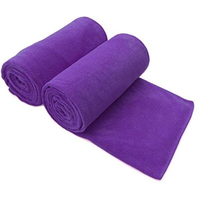 JML Microvezel badhanddoeken, set van 2 extra grote badhanddoeken 30" x 60", oversized, ultrazacht, super absorberend en sneldrogend, vervaagt niet voor haar, yoga, gym, violet JML Microvezel badhanddoeken, set van 2 extra grote badhanddoeken 30" x 60", oversized, ultrazacht, super absorberend en sneldrogend, vervaagt niet voor haar, yoga, gym, violet