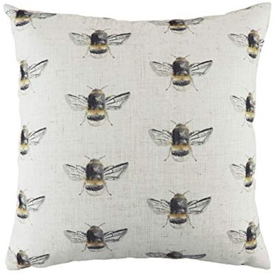 furn. Evans Litchfield Bee Happy Herhaal Veer Gevulde Kussen, Wit, 43 x 43cm furn. Evans Litchfield Bee Happy Herhaal Veer Gevulde Kussen, Wit, 43 x 43cm
