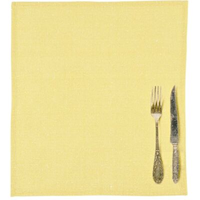 Daycollection Couverts COUVLISE73 servet, linnen, 40 x 40 x 0,2 cm, mosterdgeel Daycollection Couverts COUVLISE73 servet, linnen, 40 x 40 x 0,2 cm, mosterdgeel