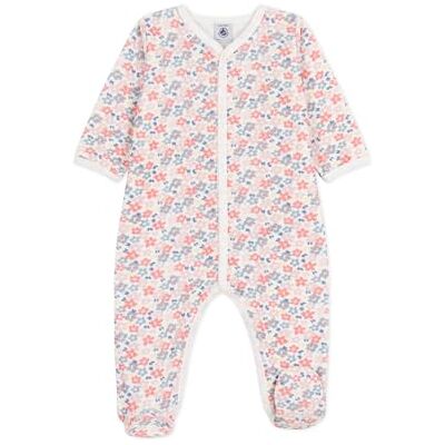 Petit Bateau Babypyjama van fluweel met bloemenprint Petit Bateau Babypyjama van fluweel met bloemenprint
