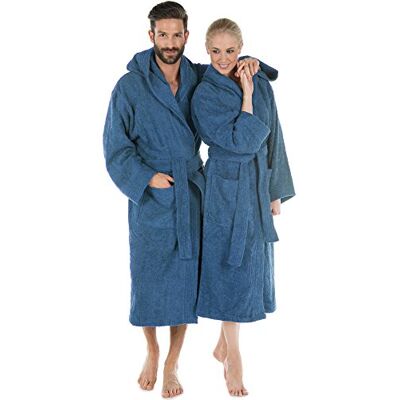 CelinaTex S-XXXL Badjas met capuchon, effen, lang, opgestikte zakken, uniseks, warm, badstof, katoen, Oeko-Tex Montana CelinaTex S-XXXL Badjas met capuchon, effen, lang, opgestikte zakken, uniseks, warm, badstof, katoen, Oeko-Tex Montana