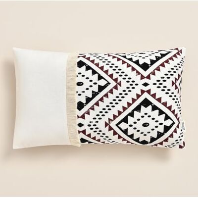 room99 Soho Sierkussensloop, 30 x 50 cm, decoratieve sierkussens, decoratie, esthetisch, modern, slaapkamer, woonkamer, boho, katoen, met franjes, ecru, 1 stuk room99 Soho Sierkussensloop, 30 x 50 cm, decoratieve sierkussens, decoratie, esthetisch, modern, slaapkamer, woonkamer, boho, katoen, met franjes, ecru, 1 stuk