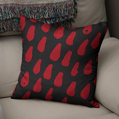 Bonamaison Decoratieve Kussensloop, Rood Zwart Kussenhoezen Bank, Zitkussen, Decoratieve Kussenhoesjes, Kussensloop; Sofa, Slaapkamer, Kantoor, Auto 43x43 Cm Ontworpen en Vervaardigd in Turkije Bonamaison Decoratieve Kussensloop, Rood Zwart Kussenhoezen Bank, Zitkussen, Decoratieve Kussenhoesjes, Kussensloop; Sofa, Slaapkamer, Kantoor, Auto 43x43 Cm Ontworpen en Vervaardigd in Turkije