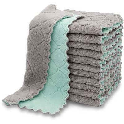 kimteny Keukenhanddoek, theedoeken, premium theedoeken, super absorberend, koraalfluweel, anti-aanbaklaag, wasbaar, sneldrogend, 12 stuks kimteny Keukenhanddoek, theedoeken, premium theedoeken, super absorberend, koraalfluweel, anti-aanbaklaag, wasbaar, sneldrogend, 12 stuks