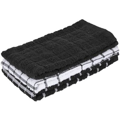 Ritz Kitchen Creations Zwarte 3x25x15 Keukentextiel - Keukendoek Ritz Kitchen Creations Zwarte 3x25x15 Keukentextiel - Keukendoek