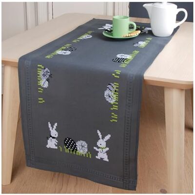 Vervaco Borduurpakket Voorbedrukt Kruissteek Tafelloper Kit PAASKONIJNEN Kruissteekpakket Voorgedrukt 40 x 100 cm Tafellinnen Decor Handwerken Pakket Knutselen voor Volwassenen Creatief Cadeau Vervaco Borduurpakket Voorbedrukt Kruissteek Tafelloper Kit PAASKONIJNEN Kruissteekpakket Voorgedrukt 40 x 100 cm Tafellinnen Decor Handwerken Pakket Knutselen voor Volwassenen Creatief Cadeau