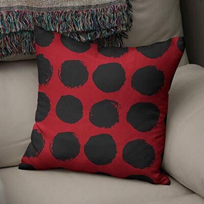 Bonamaison Decoratieve Kussensloop, Rood Zwart Kussenhoezen Bank, Zitkussen, Decoratieve Kussenhoesjes, Kussensloop; Sofa, Slaapkamer, Kantoor, Auto 43x43 Cm Ontworpen en Vervaardigd in Turkije Bonamaison Decoratieve Kussensloop, Rood Zwart Kussenhoezen Bank, Zitkussen, Decoratieve Kussenhoesjes, Kussensloop; Sofa, Slaapkamer, Kantoor, Auto 43x43 Cm Ontworpen en Vervaardigd in Turkije