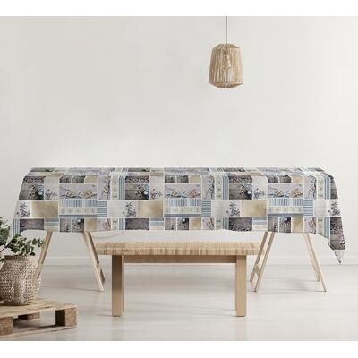 GEMITEX Tafelkleed, gemaakt in Italië, waterdicht, vuilafstotend, trendy, praktisch, duurzaam, hygiënisch, verfraait en beschermt je tafel thuis, veranda, tuin, boot, zee GEMITEX Tafelkleed, gemaakt in Italië, waterdicht, vuilafstotend, trendy, praktisch, duurzaam, hygiënisch, verfraait en beschermt je tafel thuis, veranda, tuin, boot, zee