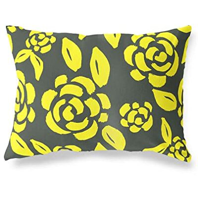 Bonamaison Decoratieve kussensloop, neon geel-Fume gooien kussenhoezen, decoratieve kussenslopen voor woonkamer, bank, slaapkamer, maat: 45x60 cm ontworpen en vervaardigd in Turkije Bonamaison Decoratieve kussensloop, neon geel-Fume gooien kussenhoezen, decoratieve kussenslopen voor woonkamer, bank, slaapkamer, maat: 45x60 cm ontworpen en vervaardigd in Turkije