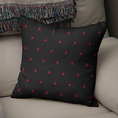 Bonamaison Decoratieve Kussensloop, Rood Zwart Kussenhoezen Bank, Zitkussen, Decoratieve Kussenhoesjes, Kussensloop; Sofa, Slaapkamer, Kantoor, Auto 43x43 Cm Ontworpen en Vervaardigd in Turkije Bonamaison Decoratieve Kussensloop, Rood Zwart Kussenhoezen Bank, Zitkussen, Decoratieve Kussenhoesjes, Kussensloop; Sofa, Slaapkamer, Kantoor, Auto 43x43 Cm Ontworpen en Vervaardigd in Turkije