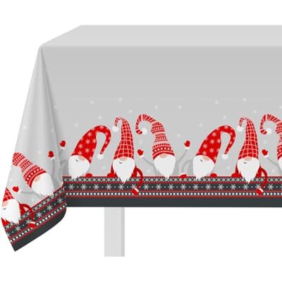 KASANOVA Kerstkabouter tafelkleed - Waterafstotend, 140x320 cm KASANOVA Kerstkabouter tafelkleed - Waterafstotend, 140x320 cm
