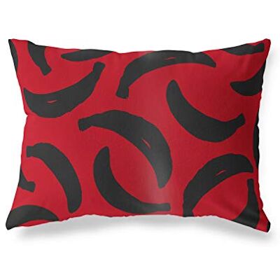 Bonamaison Rood-Zwart Decoratieve Kussensloop, Kussenhoezen Bank, Decoratieve Kussenhoesjes, Kussensloop; Sofa, Slaapkamer, Kantoor, Auto 35x50 Cm Ontworpen en vervaardigd in Turkije Bonamaison Rood-Zwart Decoratieve Kussensloop, Kussenhoezen Bank, Decoratieve Kussenhoesjes, Kussensloop; Sofa, Slaapkamer, Kantoor, Auto 35x50 Cm Ontworpen en vervaardigd in Turkije