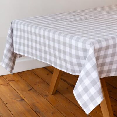 Talking Tables Stof groot grijs geruit geruit tafelkleed van gerecycled katoen, rechthoekige herbruikbare en wasbare tafelkleed voor buiten dineren, buffetten, bruiloften en feesten en picknicks, 180 Talking Tables Stof groot grijs geruit geruit tafelkleed van gerecycled katoen, rechthoekige herbruikbare en wasbare tafelkleed voor buiten dineren, buffetten, bruiloften en feesten en picknicks, 180