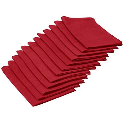CALITEX Arc en Ciel Serviettes, 12 stuks, 44 x 44 cm, katoen, Bourgogne, 44x44 cm CALITEX Arc en Ciel Serviettes, 12 stuks, 44 x 44 cm, katoen, Bourgogne, 44x44 cm