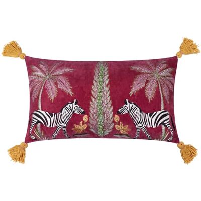 furn. Wylder Tropics Kalahari Geborduurde Fluwelen Kussenhoes Multicolour 30x50cm furn. Wylder Tropics Kalahari Geborduurde Fluwelen Kussenhoes Multicolour 30x50cm