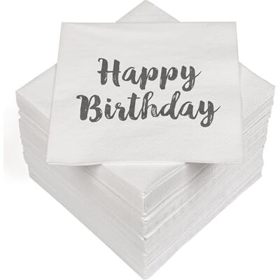 Heku 30243-315: 100 servetten, 3-laags, Happy Birthday 2, 33x33cm Heku 30243-315: 100 servetten, 3-laags, Happy Birthday 2, 33x33cm
