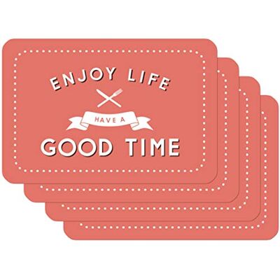 Venilia Tafelkleedset - Geniet van het Leven - Set placemats Venilia Tafelkleedset - Geniet van het Leven - Set placemats