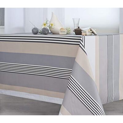 Nydel Tafelkleed, Jacquard, Bedy, leisteen, vlekafstotend, acryl coating (vierkant, 160 x 160 cm) Nydel Tafelkleed, Jacquard, Bedy, leisteen, vlekafstotend, acryl coating (vierkant, 160 x 160 cm)