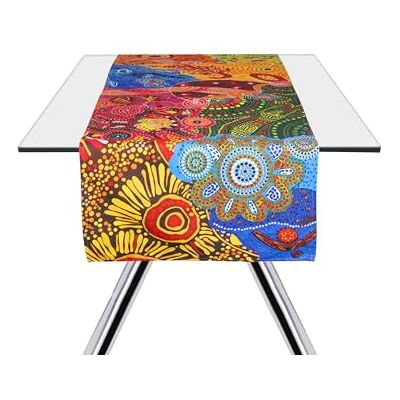 Excelsa Runner Aboriginal Decoro - Digitale print voor heldere kleuren & wasvastheid Excelsa Runner Aboriginal Decoro - Digitale print voor heldere kleuren & wasvastheid
