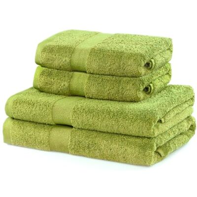 DecoKing Marina, set van 4 katoenen kwaliteit, 525 g/m², 2 handdoeken van 50 x 100 cm en 2 badhanddoeken van 70 x 140 cm, seladongroen, groen, absorberend, 4 stuks DecoKing Marina, set van 4 katoenen kwaliteit, 525 g/m², 2 handdoeken van 50 x 100 cm en 2 badhanddoeken van 70 x 140 cm, seladongroen, groen, absorberend, 4 stuks