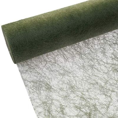 Deko AS GmbH Sizoflor tafelband olijfgroen 20 cm rol 25 meter 60 029-R Deko AS GmbH Sizoflor tafelband olijfgroen 20 cm rol 25 meter 60 029-R