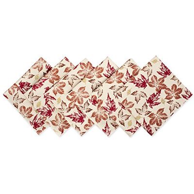 DII Rustieke herfst bladeren keuken collectie Thanksgiving & herfst tafel decor, servet set, 20x20, 6-delig DII Rustieke herfst bladeren keuken collectie Thanksgiving & herfst tafel decor, servet set, 20x20, 6-delig