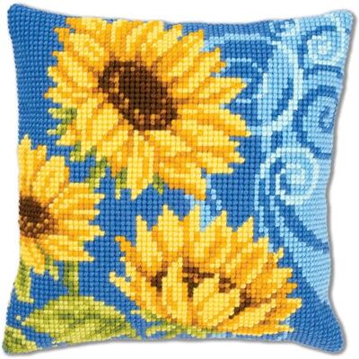 Vervaco Kruissteek Kussen - Blauw - 40x40cm Vervaco Kruissteek Kussen - Blauw - 40x40cm