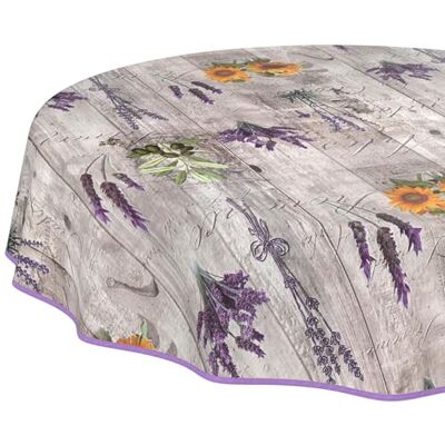 ANRO Wasdoek tafelkleed, afwasbaar, onderhoudsvriendelijk, waterafstotend, lotuseffect, voor tuintafel, Provence, rond, 140 cm, met zoom, omzoomd ANRO Wasdoek tafelkleed, afwasbaar, onderhoudsvriendelijk, waterafstotend, lotuseffect, voor tuintafel, Provence, rond, 140 cm, met zoom, omzoomd