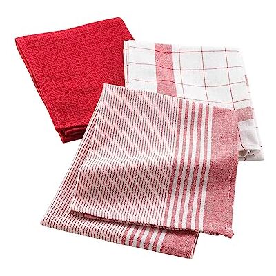 Douceur d'Intérieur zachtheid interieur theedoek, rood, 50 x 70 cm Douceur d'Intérieur zachtheid interieur theedoek, rood, 50 x 70 cm