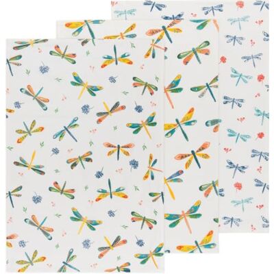 Now Designs Floursack Keukenhanddoeken, sneldrogend, katoenen handdoekenset, 3 stuks, libelle, 50 x 76 cm Now Designs Floursack Keukenhanddoeken, sneldrogend, katoenen handdoekenset, 3 stuks, libelle, 50 x 76 cm