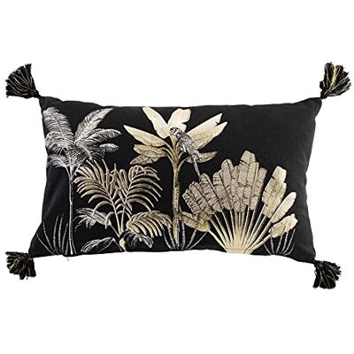 Douceur d'Intérieur Douceur d'interieur Karaba kussen, afneembare overtrek, pompons, meerkleurig, 30 x 50 cm Douceur d'Intérieur Douceur d'interieur Karaba kussen, afneembare overtrek, pompons, meerkleurig, 30 x 50 cm