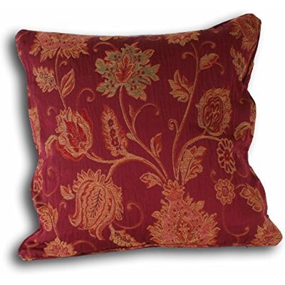 Paoletti Zurich Bloem Jacquard Kussenhoes - Rood - One Size Paoletti Zurich Bloem Jacquard Kussenhoes - Rood - One Size