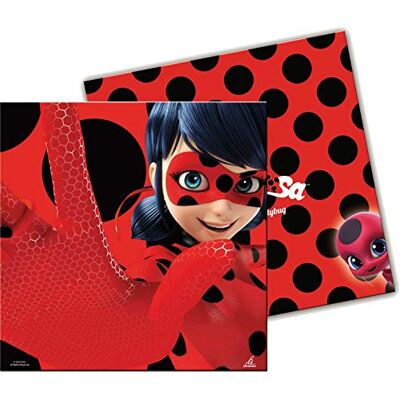 ALMACENESADAN 0540, verpakking met 20 servetten van papier Lady Bug ALMACENESADAN 0540, verpakking met 20 servetten van papier Lady Bug